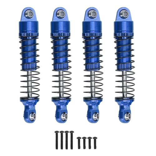 equlup RC -Stoßdämpfer Absorber, 4pcs 50 mm RC -Stoßdämpfer Dämpfer Hochfestige CNC -Bearbeitung Aluminiumlegierung Ersatzdämpfer -Upgrade -Teile für Auto (Blau) von equlup