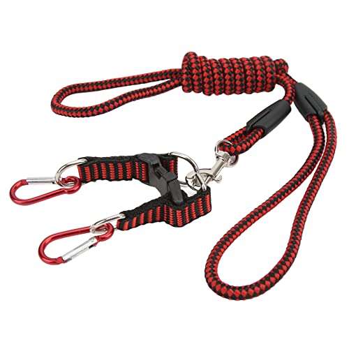 equlup RC -Traktionsseil, Universal Nylon RC Traction Seiler Anhänger Haken Elastic Force Escape Cable Winch Recovery Gurt für 1/5 1/8 1/10 Fernbedienungsauto (Rot) von equlup