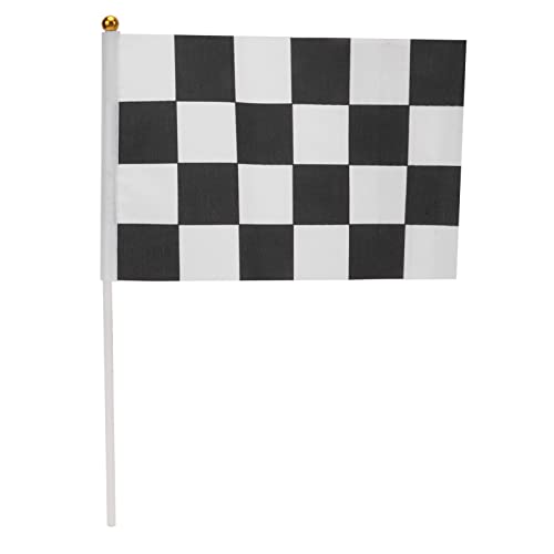 equlup Racing Deko-Flagge, Polyester, Kariertes Muster, Handschwenkendes Banner, DIY-Dekoration Für RC-Rennwagen, Sportaktivitäten, Heimparty von equlup