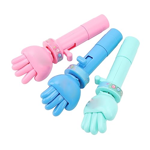 equlup Rock Paper Scissors Spielzeug, 3pcs farbenfrohe Finger Rateing Game Handheld Änderung Erraten Unterhaltung Interaktiver Spielzeug Doppelspieler PK Stick für Familienfreunde Party von equlup