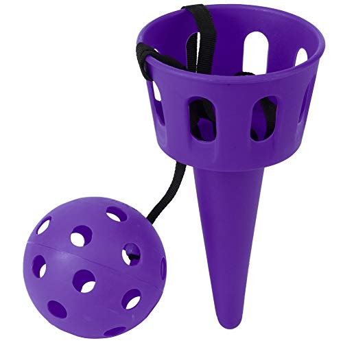equlup Scoop Toss Set, 1 Set Buntes Koordinationstrainingsset für Kinder, Sport-Wurf- und Fangballspiel-Set für Outdoor- und Indoor-Spielaktivitäten (Purple) von equlup