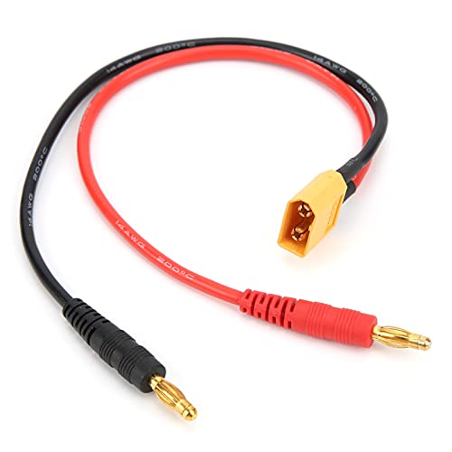 equlup XT60 auf 4 mm Bananenstecker, 22 cm/8,7 Zoll XT60 auf 4,0 mm Bananenstecker-Verlängerungskabel 14 AWG Kabel für B6 Lipo-Batterieladegerät RC Auto Boot Flugzeug Boot equlup XT60 auf 4 mm Bananenstecker, 22 cm/8,7 Zoll XT60 auf 4,0 mm Bananenstecker-Verlängerungskabel 14 AWG Kabel für B6 Lipo-Batterieladegerät RC Auto Boot Flugzeug Boot von equlup