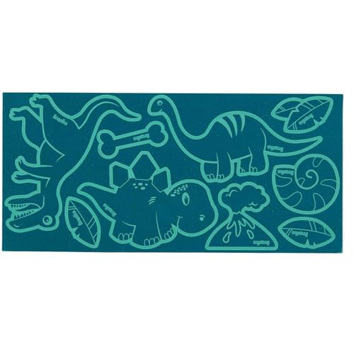 ergobag (10pcs Reflexie-Sticker Set Dinosaurier Aufkleber, Mehrfarbig (00749-20001-10) von ergobag