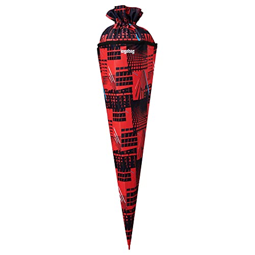 ergobag Schultüte mit Kordelzug für Jungen und Mädchen zur Einschulung AlarmBärreitschaft - Rot von ergobag