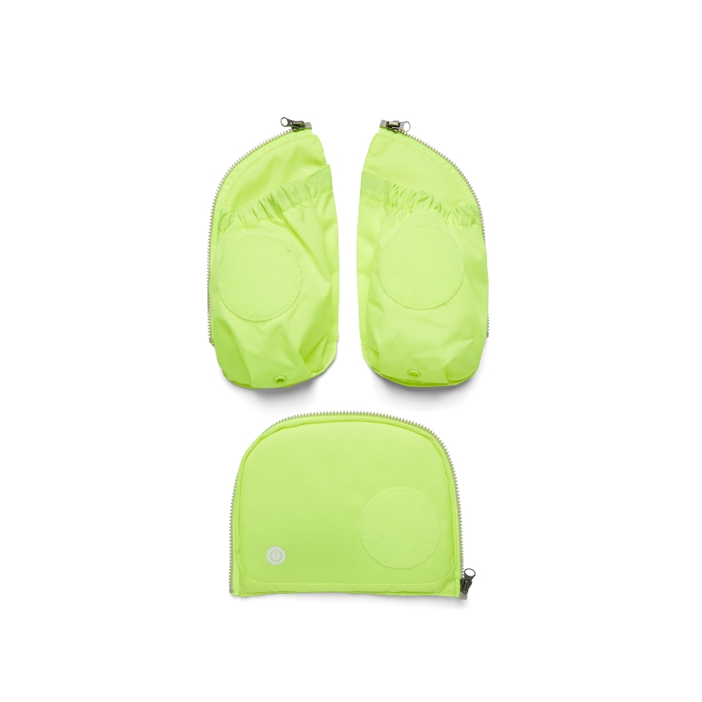 ergobag Sicherheitsset Fluo LED mit Zip-Seitentaschen Gelb (Modelle ab 11.2019) von ergobag