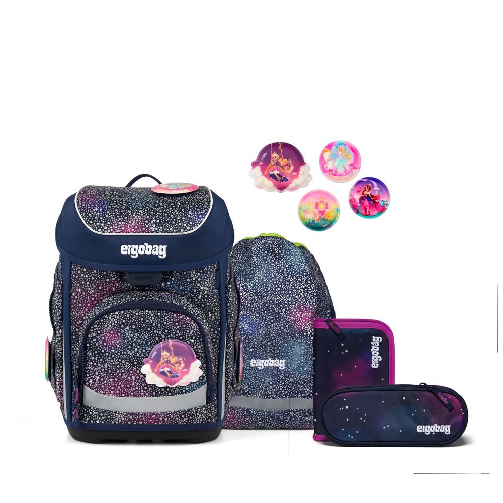 ergobag cubo Schulranzen Set Bärlaxy 5tlg. - Super Reflex Edition von ergobag