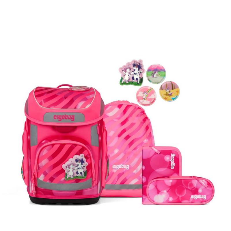 ergobag cubo Schulranzen Set KuntBärbuntes Einhorn 5tlg. Neo Edition von ergobag