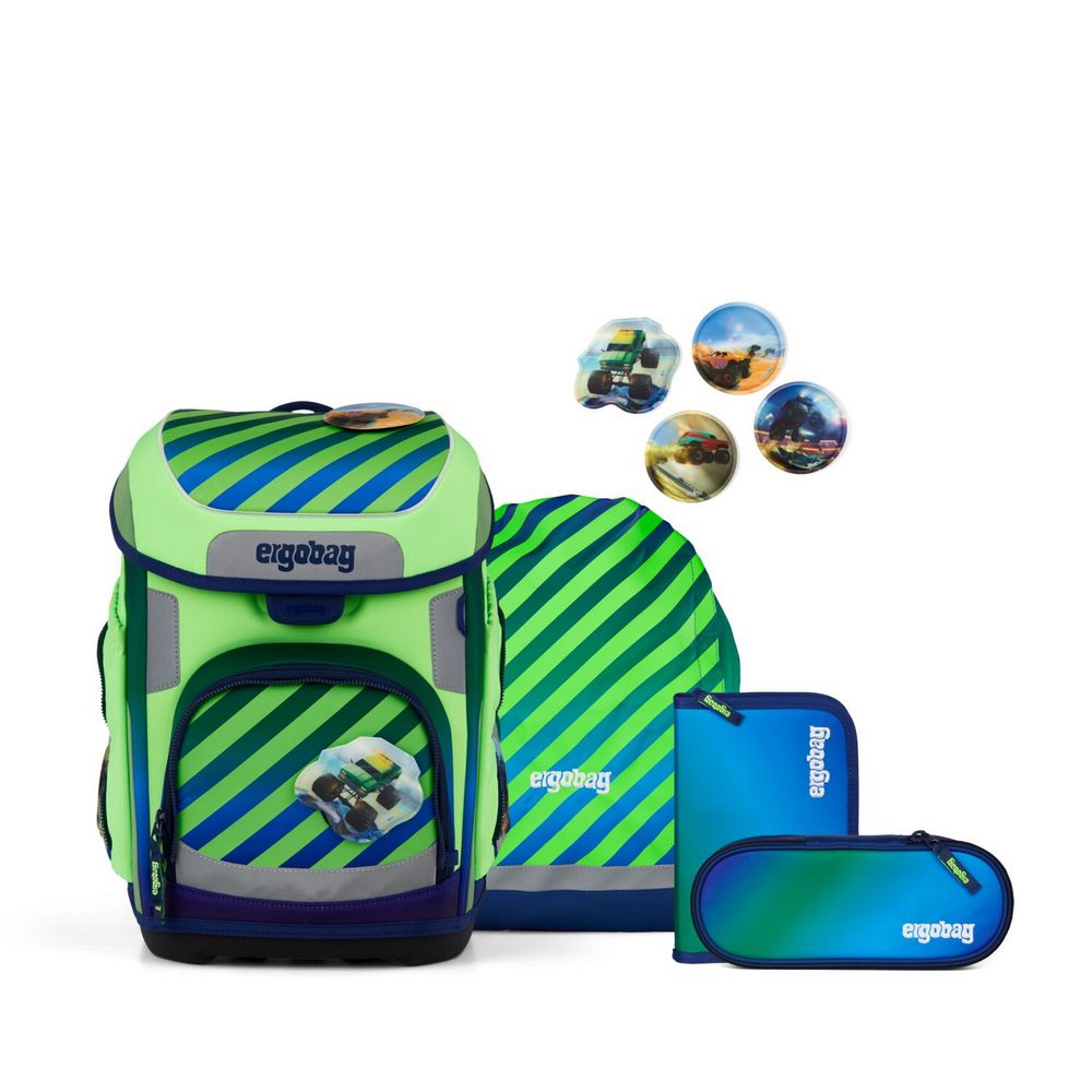 ergobag cubo Schulranzen Set TruckBär 5tlg.- Neo Edition von ergobag
