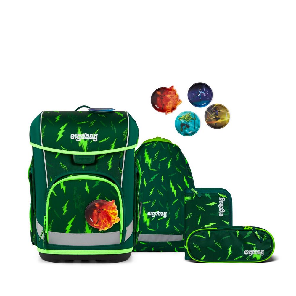 ergobag cubo light Schulranzen Bärtastisch 5tlg. Colour Flash Edition von ergobag