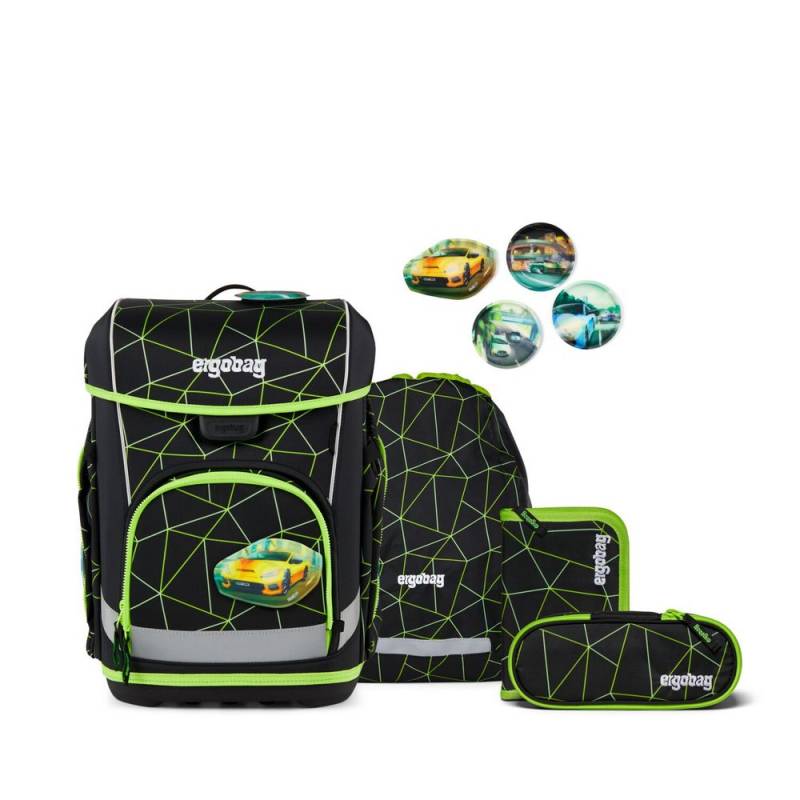 ergobag cubo light Schulranzen CyBär Race 5tlg. Colour Flash Edition von ergobag