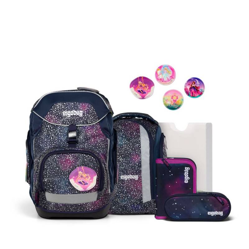 ergobag pack Schulranzen Set Bärlaxy 6tlg. - Super Reflex Glow Edition von ergobag