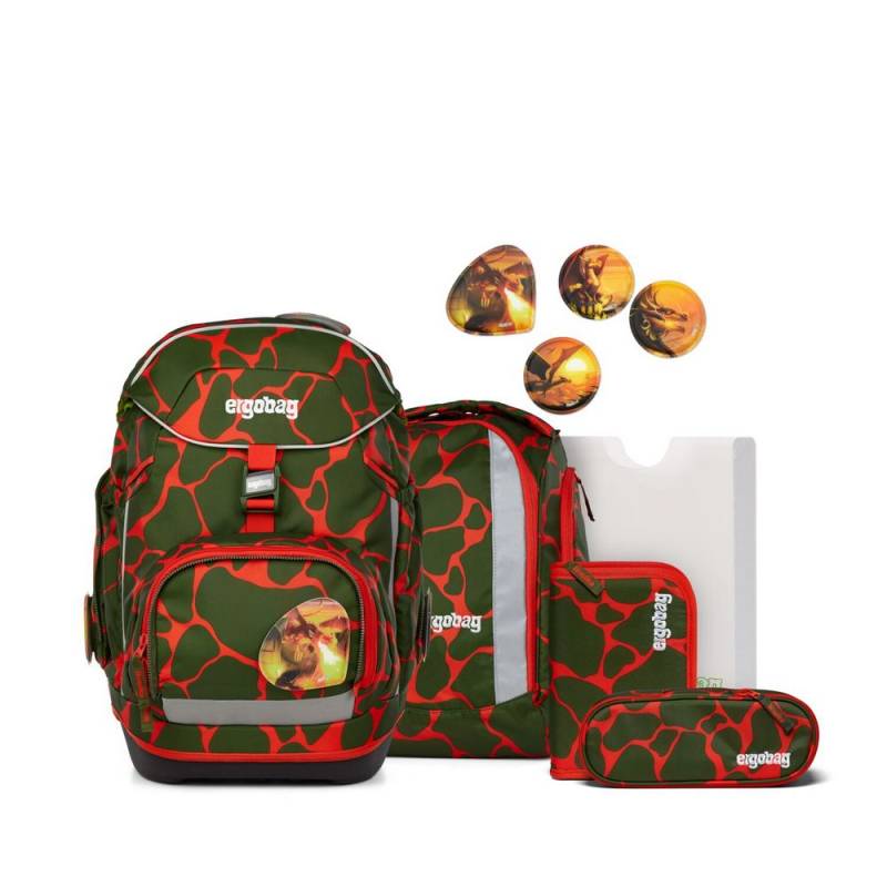 ergobag pack Schulranzen Set FeuerspeiBär 6tlg. - LUMI Edition von ergobag