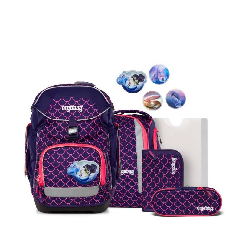 ergobag pack Schulranzen Set PerlentauchBär 6tlg. Colour Flash Edition von ergobag