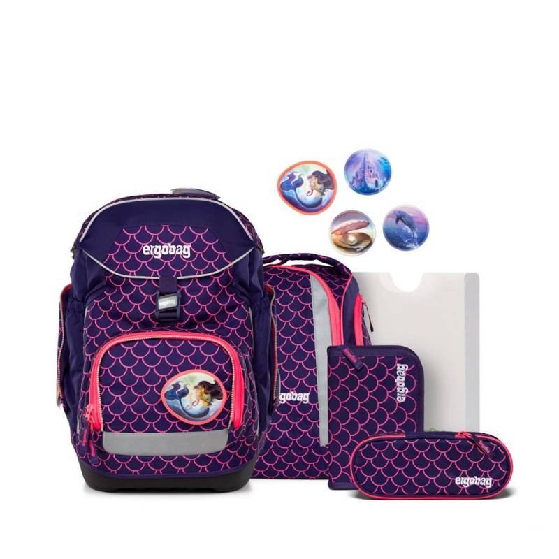 ergobag pack Schulranzen Set PerlentauchBär 6tlg. LUMI Edition von ergobag