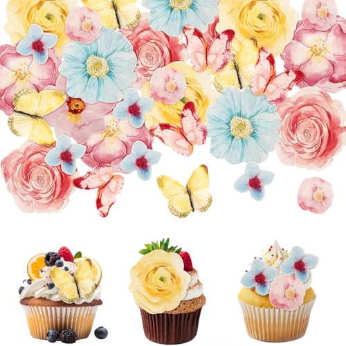 102 Stü Essbare Blumen für Torte,Essbare Tortendeko Blumen Essbare Blume Schmetterling Kuchen Topper Bunte Essbare Blumen Cupcake Topper Kuchen Deko Blumen für Hochzeit,Jubiläum,Geburtstag, Babyparty 102 Stü Essbare Blumen für Torte,Essbare Tortendeko Blumen Essbare Blume Schmetterling Kuchen Topper Bunte Essbare Blumen Cupcake Topper Kuchen Deko Blumen für Hochzeit,Jubiläum,Geburtstag, Babyparty von ertlutw