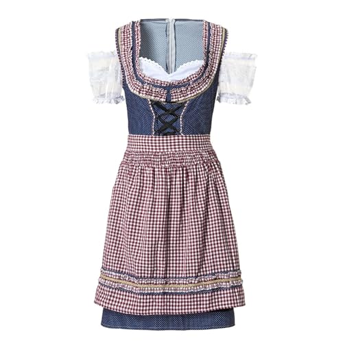 esmen Authentisches Oktoberfestkostüm Trachtenmädchenkleid Polyester Dirndl in M bis XL Brustumfang 94 bis 106cm(Medium) von esmen