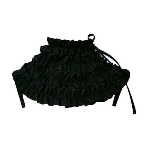 esmen Mehrschichtiger Schal mit Holzohrspitze, exquisites Nischendesign, abnehmbarer Kunstkragen, All-Match-Halsbedeckung im Bohemian-Stil(Svart) von esmen