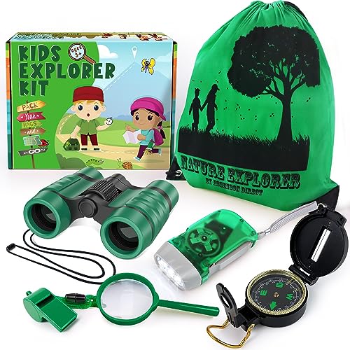 ESSENSON Forscherset für Kinder, Draussen Forscherset, Fernglas für Kinder, Outdoor Spielzeug Geschenk für Alter 3 4 5 6 7 8+ Jahre alt Jungen Mädchen von essenson