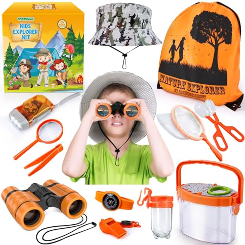 essenson Forscherset für Kinder - Fernglas für Kinder, Entdecker Set Outdoor Spielzeug Kinder für Camping, Naturerkundungen und Abenteuer essenson Forscherset für Kinder - Fernglas für Kinder, Entdecker Set Outdoor Spielzeug Kinder für Camping, Naturerkundungen und Abenteuer von essenson