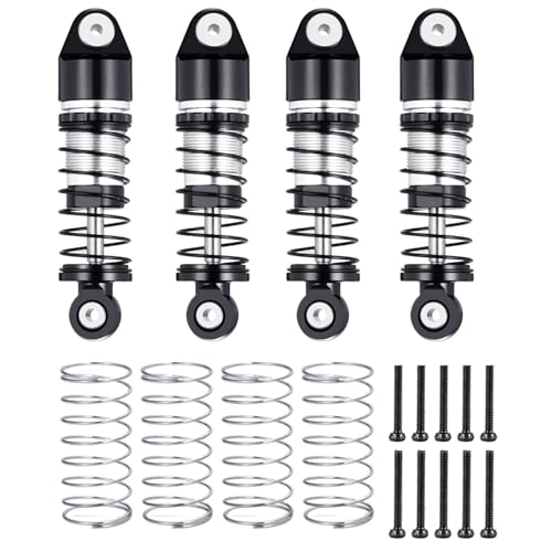 eudaikonrich 33/38/43mm Aluminium Öl Stoßdämpfer Dämpfer for Axial SCX24 1/24 RC Auto(33mm Black) von eudaikonrich