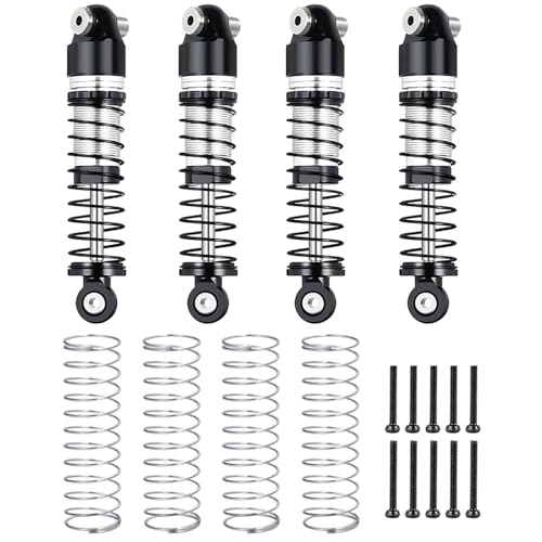 eudaikonrich 33/38/43mm Aluminium Öl Stoßdämpfer Dämpfer for Axial SCX24 1/24 RC Auto(43mm Black) von eudaikonrich