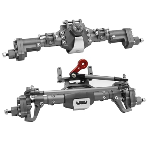 eudaikonrich Neue CNC-gefräste Portalachse aus Aluminiumlegierung vorne und hinten for 1/10 RC Crawler Auto Axial SCX10 II 90046 90047 for Redcat GEN8 RGT(Front and Rear Axle) von eudaikonrich