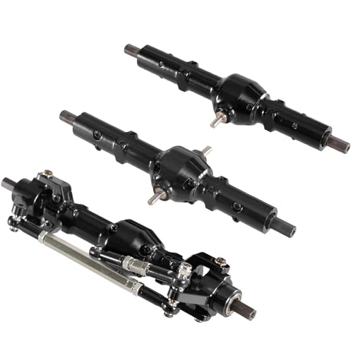 eudaikonrich for WPL B16 B36 for FAYEE Und Andere 1/16 Sechs Rad Antrieb RC Auto Zubehör Metall Vorderen, Mittleren und Hinteren Achse Baugruppen(Zwart) von eudaikonrich