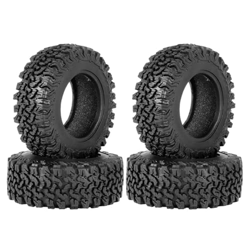 4PCS 90Mm 1,9 Gummireifen Rad Reifen for 1/10 RC Crawler Auto TRX4 D90 Axial SCX10 II III for Red-cat von eumenghe