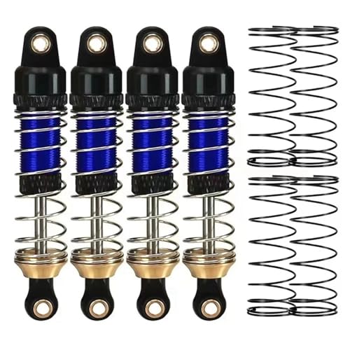 4PCS RC Stoßdämpfer Aluminium Vorne und Hinten Stoßdämpfer for Tra-xxas 1/18 4WD for TRX4M Upgrade Ersatzteile(Blauw) von eumenghe