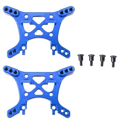 eumenghe 2 Stücke Metall Shock Tower A2504 for Remo for Hobby for Smax 1621 1625 1631 1635 1651 1655 1/16 RC Auto Upgrade Teile, Blau von eumenghe