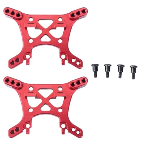 eumenghe 2Pcs Metall Shock Tower A2504 for Remo for Hobby for Smax 1621 1625 1631 1635 1651 1655 1/16 RC Auto Upgrade Teile(Rood) von eumenghe