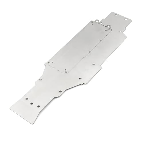 eumenghe Edelstahl-Chassis-Rüstungsschutz-Anti-Rutsch-Platte for 1/10 RC-Car for TAM-IYA XV01 XV-01 Upgrade-Teile von eumenghe
