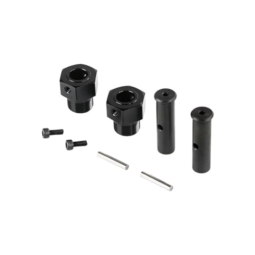 eumenghe Metall 24mm Vordersechskant verstärken Radnabenwelle mit Pin Kit for 1/5 for RO-Fun for BA-JA 5B 5T 5SC LKW Rc Autoteile(Zwart) von eumenghe
