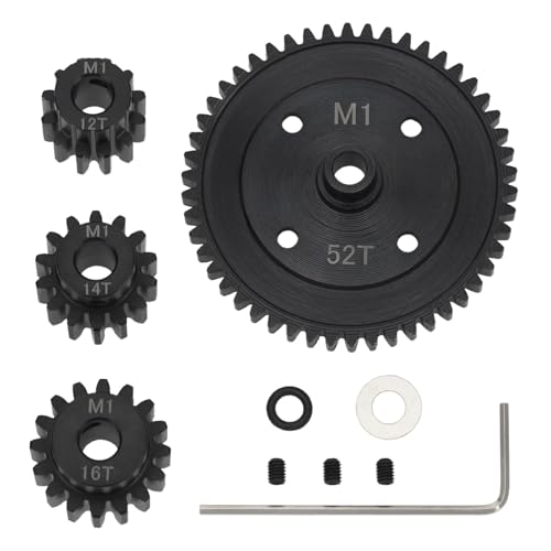 eumenghe RC Auto Stahl Stirnrad M1 12T 14T 16T 52T Ritzel Mitte Diff Getriebe for ARR-MA 1/8 for KRAT-ON for OUTC-AST Talion 1/7 von eumenghe
