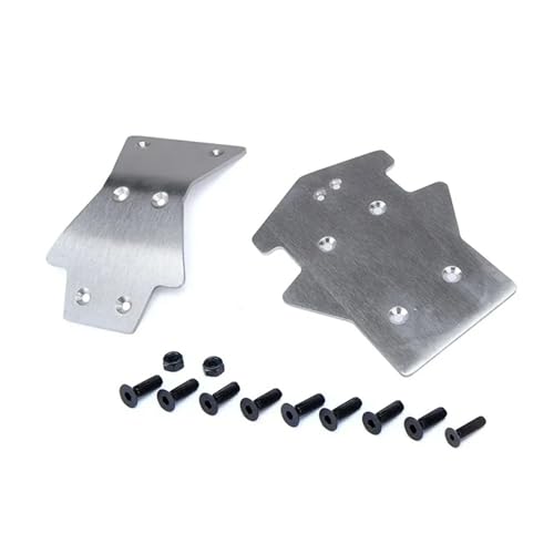 eumenghe Vorne und Hinten Edelstahl Boden Stahl Platte Verstärken Schutz Platte Chassis Schild Platte for 1/5 for Losi for 5ive-t Rc Auto Teile von eumenghe