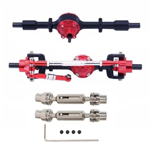 eumenghe for WPL C14 C24 C34 C44 C54 B14 B24 Metall Vorderachse und Antriebswelle Set 1/16 RC Auto Upgrade Teile Zubehör(Black A) von eumenghe