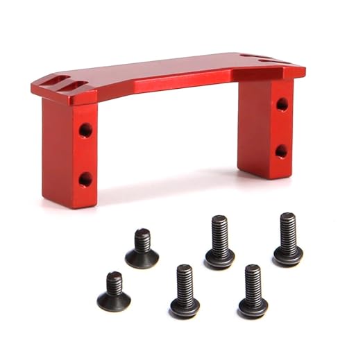 for TA-Miya TT-02 54977 Metall Servo Halterung Set Basis Halter Ersatz Aluminium Legierung Halterung Mit Schraube for 1/10 RC Auto Zubehör(Rood) von eumenghe