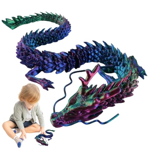 eurNhrN 3D -Gedruckter Drache 12 Zoll Flexibler artikulierter Drache potenable Crystal Dragon Stress Relief Dragon Spielzeug für Autodekoration farbenfrohe Drachenspielzeug von eurNhrN