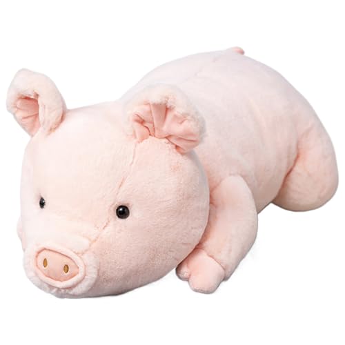 eurNhrN Gewichtete Schwein 19,69 Zoll süßes Schwein Plüsch Kissen weich gemütlich gewichtete Stofftiere Plüschspielzeug für Kinder Erwachsene Geschenke große Spiele Vorräte von eurNhrN