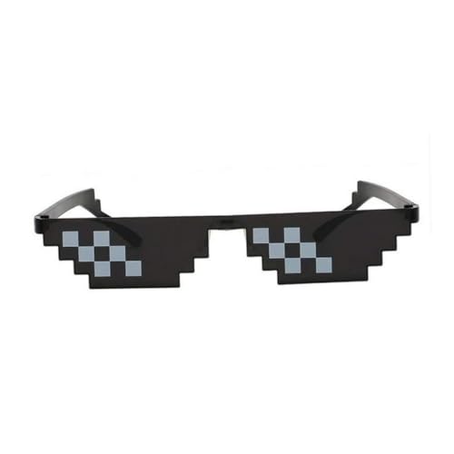 eurNhrN Pixel Sonnenbrille Plastik Lustige Neuheit Sonnenbrille Spielzeug Vergnügungsfoto Requisiten Schwarze Sonnenbrille von eurNhrN