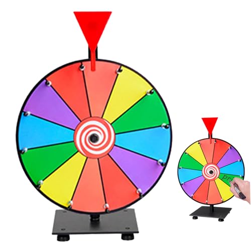 eurNhrN Preisträger 12 -Zoll -Spinnrad 12 Slots Prei Wheel Spinner mit Stand DIY Roulette Wheel für Karneval, Messe, Spieleartikel, Spielartikel von eurNhrN