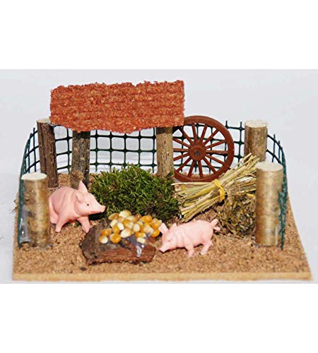 Euromarken 8013059228570 Zubehör mit Tieren 19 x 15 cm in Weihnachtskrippendisplay, Mehrfarbig von euromarchi