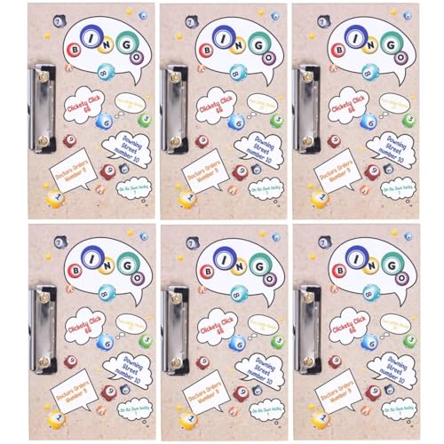 evelay 6er Pack Bingoboard buntes Design Verschlussclip klein Glücksklemmbrett farbig evelay 6er Pack Bingoboard buntes Design Verschlussclip klein Glücksklemmbrett farbig von evelay