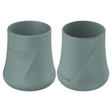 everyday® baby Trinkbecher Silikon 2er-Set, harmony green von everyday baby