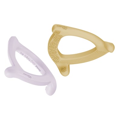 everyday® baby Beißringe Silikon 2er-Set, soft yellow/light lavender von everyday baby