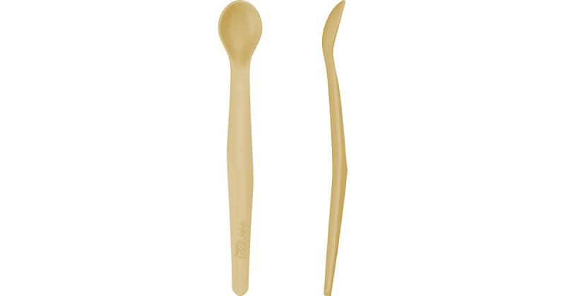 Baby Silikonlöffel 2 Stk, Soft Yellow gelb von everyday baby