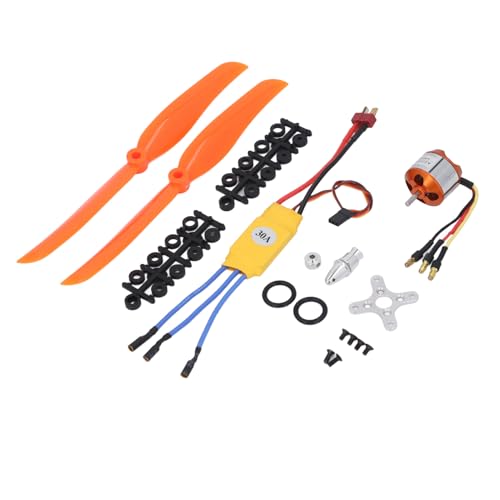 evhooe 1400KV Bürstenloser Abgangsmotor 30A ESC 8060 Propeller und Schrauben Set für RC Flugzeug Quadcopter von evhooe