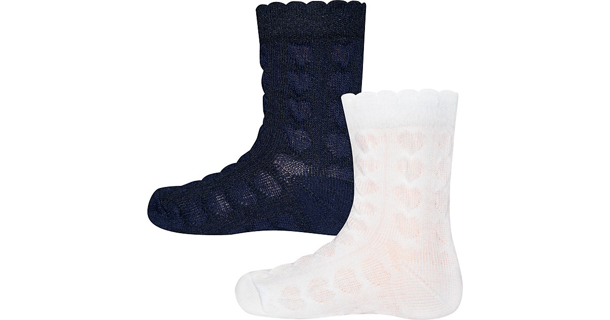 Baby Socken Doppelpack , Herzen blau/weiß Gr. 18/19 Mädchen Baby Baby Socken Doppelpack , Herzen blau/weiß Gr. 18/19 Mädchen Baby von Ewers