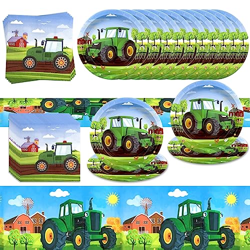 exatta Traktor Partygeschirr Kindergeburtstag 29 Stück, Traktor Geburtstag Deko, Traktor Pappteller, Servietten, Tischdecke Kindergeburtstag, Partyset Traktor für Kinder exatta Traktor Partygeschirr Kindergeburtstag 29 Stück, Traktor Geburtstag Deko, Traktor Pappteller, Servietten, Tischdecke Kindergeburtstag, Partyset Traktor für Kinder von exatta