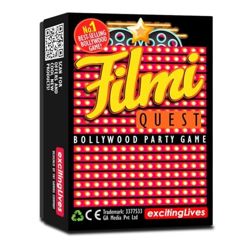 exciting Lives Filmi Quest – lustiges Bollywood-Film-Partyspiel für Freunde, Familie für Erwachsene, Reisen, Versammlungen für ein tolles Erlebnis des Genusses exciting Lives Filmi Quest – lustiges Bollywood-Film-Partyspiel für Freunde, Familie für Erwachsene, Reisen, Versammlungen für ein tolles Erlebnis des Genusses von exciting Lives
